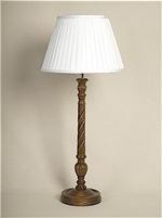 ALEXANDERS 45CM WALNUT BARLEYTWIST COLUMN LAMP